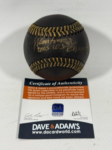 Jose Contreras autographed baseball with authentication inscribed 2005 World Series champs Rawlings OMLB Manfred Jr. Ball