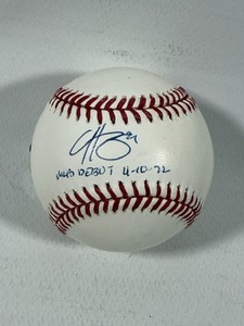 Hunter Green autographed baseball inscribed MLB debut with Fanatics Authentication Rawlings OMLB Manfred Jr. Ball