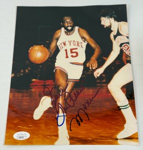 Earl Monroe autograph with JSA authentication 8x10 basketball photo