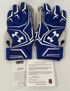 Chase Vallot Autographed 2x Game-Used Baseball Batting Gloves w Authentication