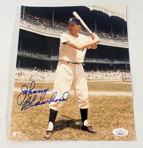 Johnny Blanchard Autographed w JSA Authentication 8x10 Baseball Photo