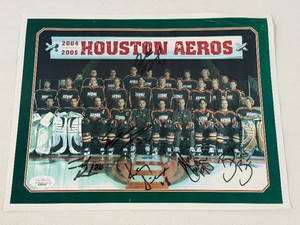 Brent Burns and More Autographed w JSA Authentication 2004-05 Houston Aeros Hockey Photo