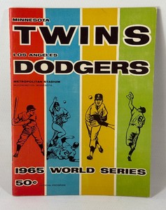 1965 World Series Official program (scored) - Vintage Minnesota Twins Baseball
