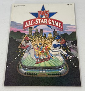 1985 MLB All-Star Game Program at Metrodome w Player Inserts Kirby Puckett Rookie