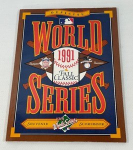 1991 World Series Official Scorebook - Minnesota Twins Baseball