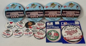 (15) Minnesota Twins 1987 World Series Baseball Buttons Lot