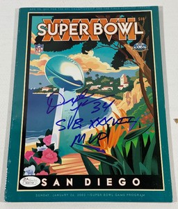 Dexter Jackson Autgoraphed w JSA Authentication Super Bowl XXXVII Football