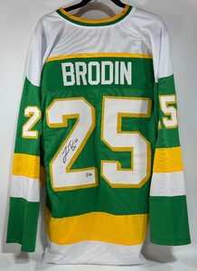Jonas Brodin Autographed w Beckett Authentication Minnesota Wild Hockey Jersey Size XL