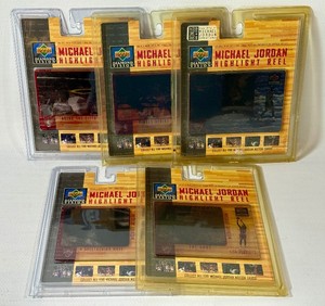 (5) Michael Jordan Upper Deck Diamond Vision Highlight Reel Basketball Cards - In Package