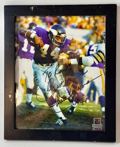 Chuck Foreman Autographed Minnesota Vikings Football Photo