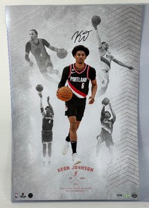 Keon Johnson Autographed w Upper Deck COA 16x24 On the Rise Limited Edition Numbered 48 Basketball Photo