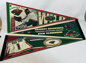 (3) Minnesota Wild Hockey Pennants - #1