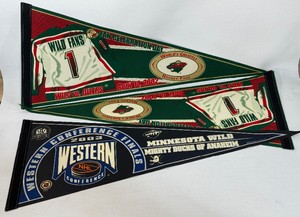(3) Minnesota Wild Hockey Pennants - #2