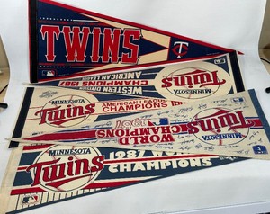 (5) Minnesota Twins Baseball Pennats - 1987 World Series