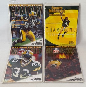 (4) Green Bay Packers Game Day Programs and Football Publications