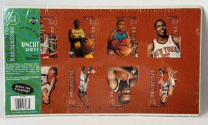 Kobe Bryant SAMPLE RC UNCUT SHEET 1997 Upper Deck Rookie Exclusives Basketball Card