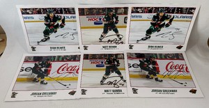 (6) Minnesota Wild Hockey Autographed Photos - Dumba, Reeves, Greenway