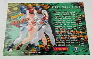 Kirby Puckett 3,000 1995 Score Rules #SR12 Numbered 17313,000 Minnesota Twins Baseball Card