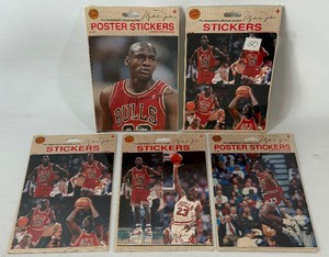 (4) Michael Jordan Poster Stickers - basketball