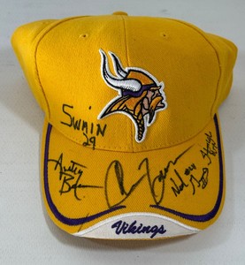5x Autographed New Minnesota Vikings Football Hat