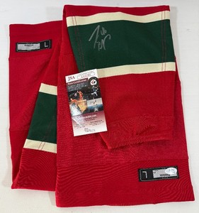 Jared Spurgeon Autographed w JSA Authentication Reebok Socks (1 of 2) Size Large - Minnesota Wild Hockey