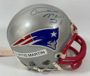 Curtis Martin Autographed New England Patriots Mini Football Helmet