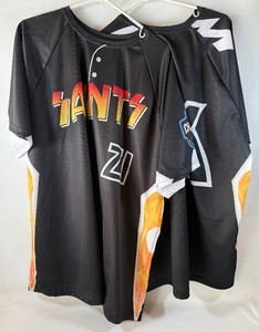 (2) St. Paul Saints 2015 Aerosmith Themed Baseball Jerseys - Both Autographed (unknown Pplayers