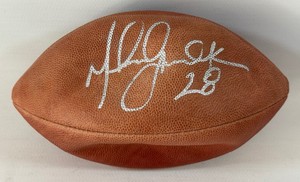 Marshall Faulk Autographed NFL Official Tagliabu Football