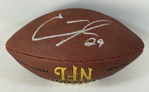 Chester Taylor Autographed NFL Wilson Junior Football