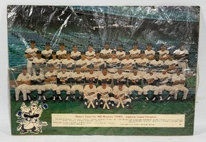 1965 Minnesota Twins American League Champions Poster - Vintage Baseball