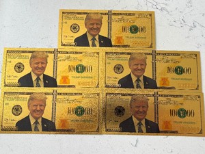24K Gold Foil $1,000,000 Dollar Bills Trump