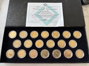 2003 and 2004 P & D 24K Gold Layered State Quarters