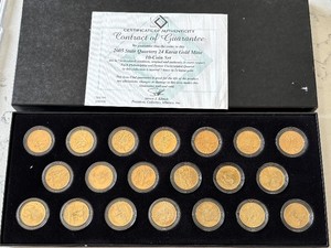 2007 and 2008 P & D Gold Layered State Quarters