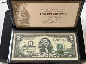 2003 A Green Seal $2 Dollar Federal Reserve Note Uncirculated South Dakota