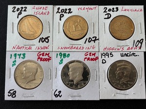Dollar and Half Dollar Coins