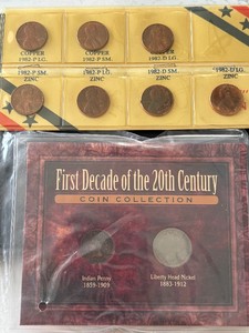 1982 Lincoln Cent Set and First Decade Collection