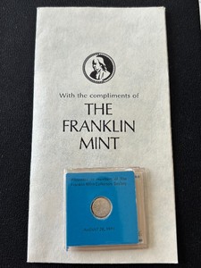 10,000 Grain Mini Silver Coin Carried Aboard Apollo 14
