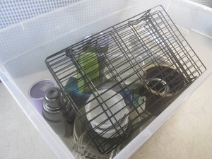 (F-3) Tote with Assorted Kitchen Items