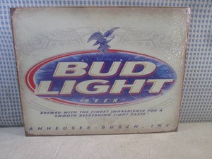(EC1) Bud Light Beer Metal Sign 16 x 12 12 - New in Shrink Wrap
