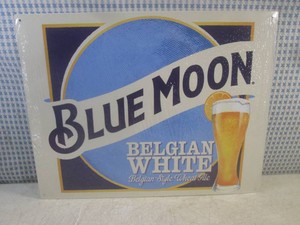 (EC1) Blue Moon Belgian White Wheat Ale Beer Metal Sign 16 x 12 12 - New in Shrink Wrap