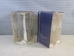 (BS) 2 - 4pc Libbey 6oz Flute Champagne Glasses