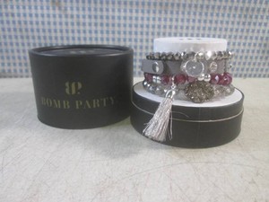 (EC1) Bomb Party Multi-Layer Bracelet Stack