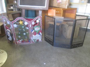 (BSB) Fireplace Christmas Decor Screen and Regular Fireplace Screen