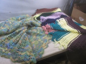 (EW3) 2 Hand Knit Blankets
