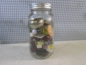 (EC1) Canning Jar Full of Misc Smalls Including Vintage