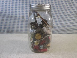 (EC1) Canning Jar Full of Misc Smalls Including Vintage