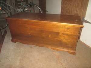 (U-A) Vintage Wood Chest 49 12 x 19 x 20 12 H