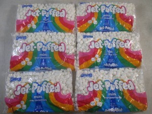 (B-2) 6 Bags of Jet-Puffed Mini Marshmallows 10oz - Past Date  Still Soft