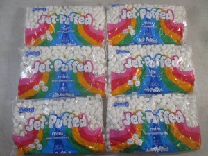 (B-2) 6 Bags of Jet-Puffed Mini Marshmallows 10oz - Past Date  Still Soft