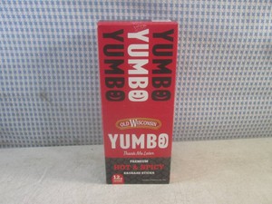 (B-4) Box of 20 Old Wisconsin Yumbo Premium Hot & Spicy Sausage Sticks Past Date